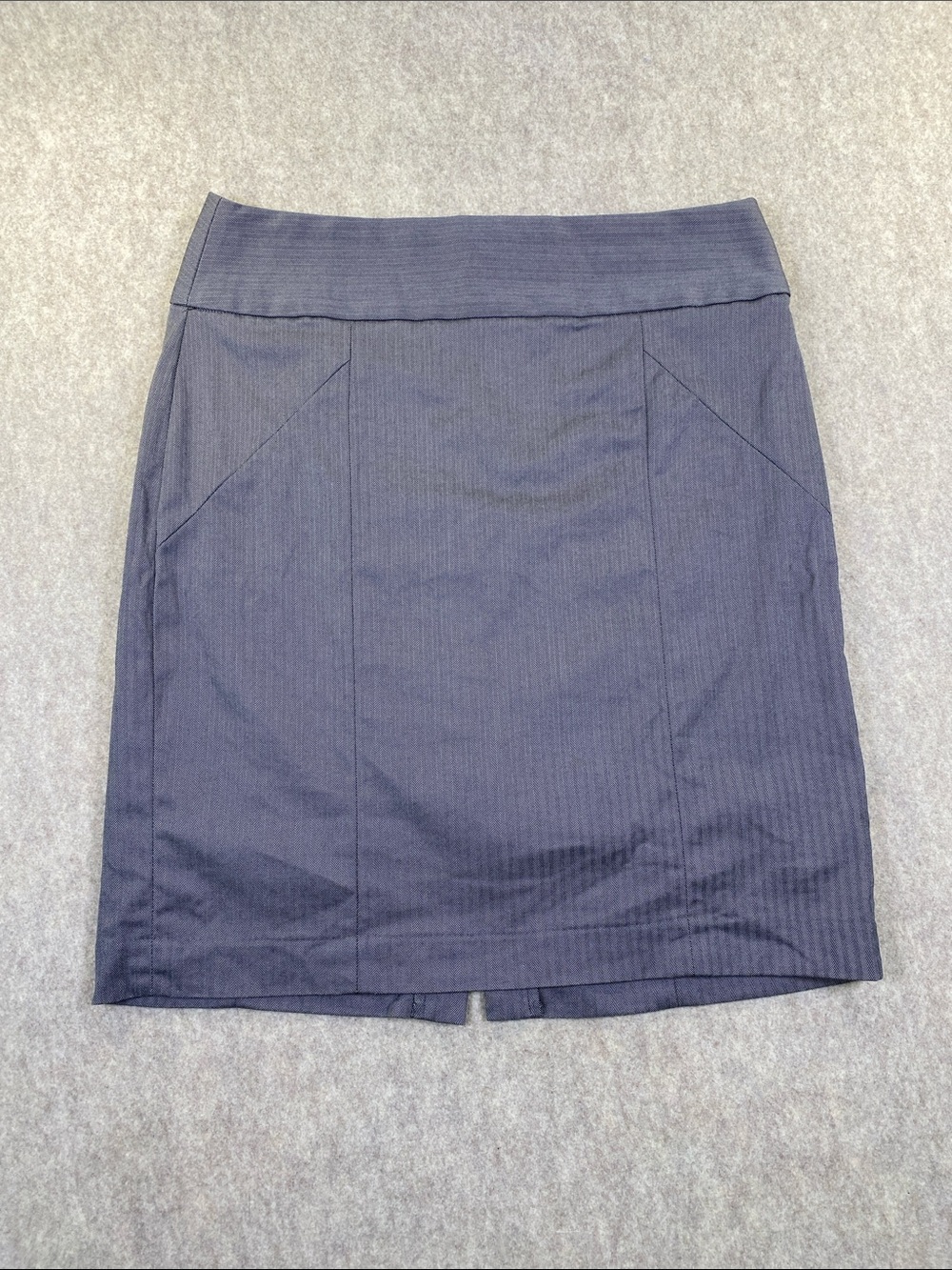 Banana Republic Gray Herringbone Stretch Pencil Skirt Size 8